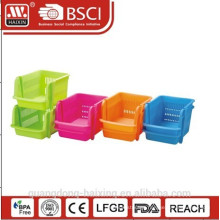 Plasitc stackable utility basket